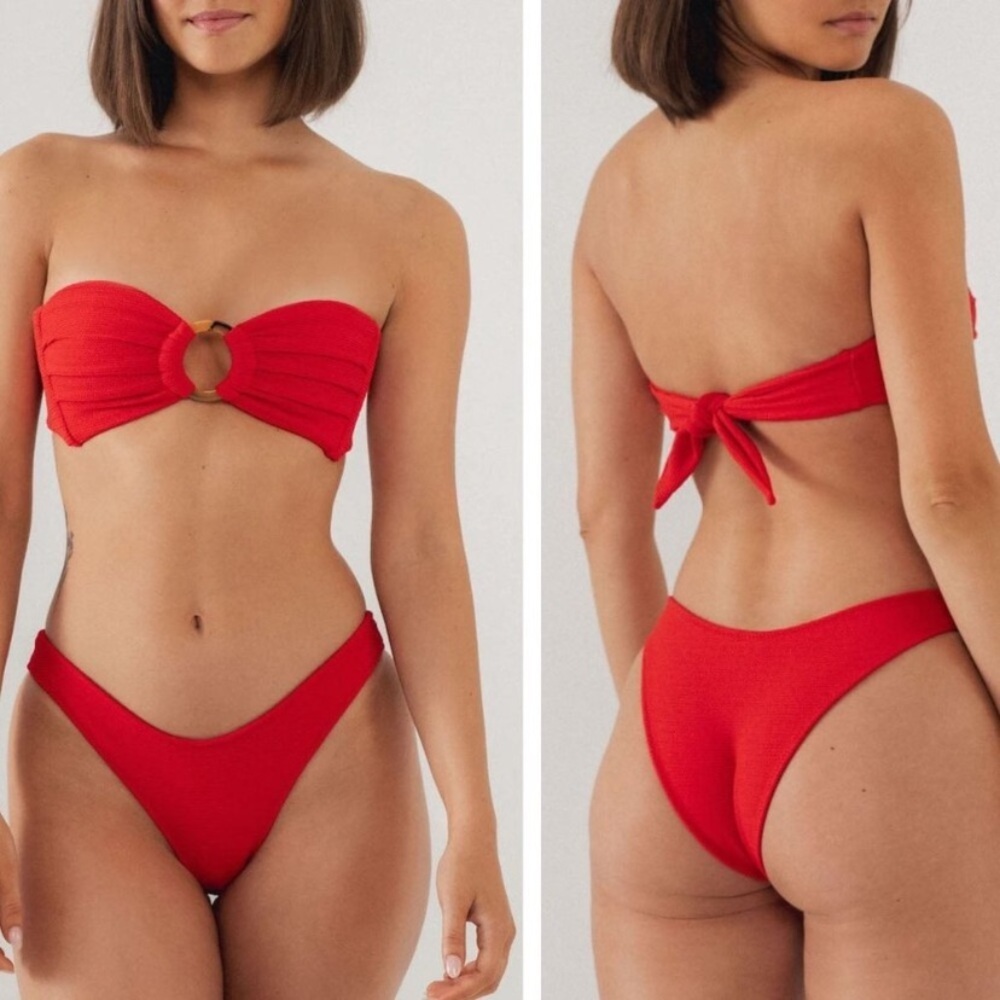 Montce Red Bandeau Bikini